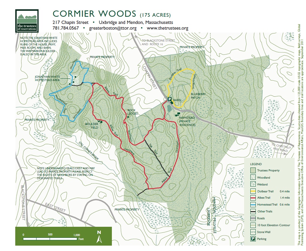 Trail Ambassador hike Cormier Woods - Blackstone Heritage Corridor