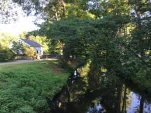 The historic Blackstone Canal flows in front of the museum.